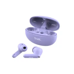 Słuchawki bezprzewodowe Trust Yavi ENC Dokanałowe Bluetooth Fioletowe