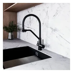 Bateria Globalo Olintio Black 1.1 Czarny mat Stal szlachetna