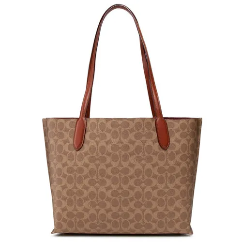 Сумка Coach Cc Sig Willow Tote C0693 B4 / Tan Rust