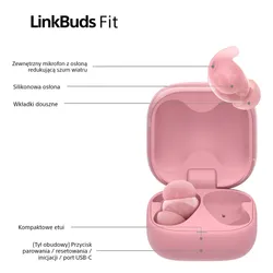 Słuchawki dokanałowe SONY LinkBuds WF-LS910 Różowy