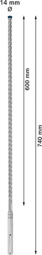 Wiertło udarowe 14x600x740mm Bosch EXPERT SDS max-8X