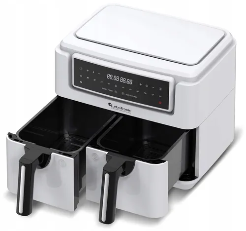 Air Fryer Frytkownica beztłuszczowa TURBOTRONIC TT-AF118 Biały 7.26l z podwójnym koszem