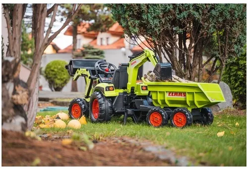 Traktor Na Pedały Dla Dzieci 3-6 Lat Do 50Kg Falk Claas Przyczepa Łyżka Spychacz