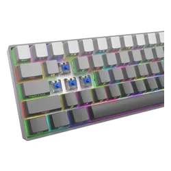Klawiatura gamingowa White Shark Nunchaku szara Blue Switch RGB Hot-Swap
