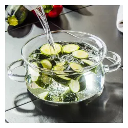 Garnek szklany żaroodporny z pokrywką SIMAX NYKO 1 l