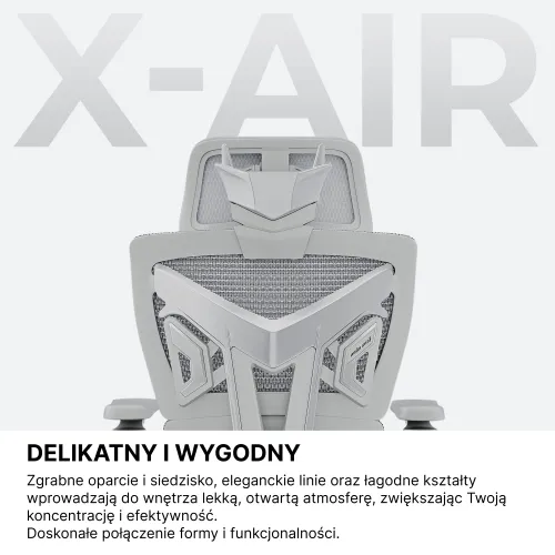 Fotel Anda Seat X-Air Pro XL Gamingowy do 120kg Tkanina Szary
