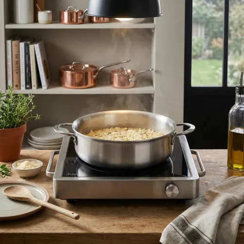 DE BUYER Alchimy 2,3 l - garnek niski ze stali nierdzewnej