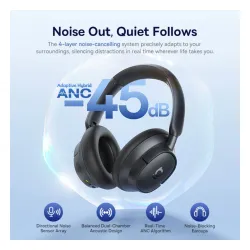 Słuchawki bezprzewodowe Baseus BH1 NC Nauszne Bluetooth 6.0 Czarny
