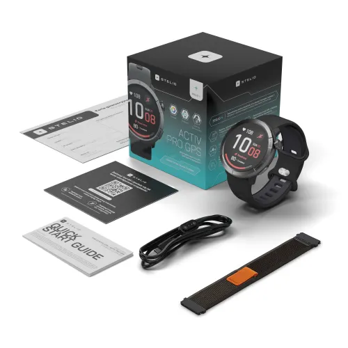 Smartwatch STELIO Activ Pro AI GPS 46mm Tytan Czarny