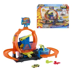 Tor Hot Wheels City Mega Myjna pętla + auto JHL97