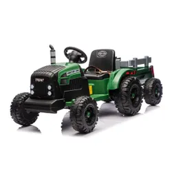 Traktor Na Akumulator Dla Dziecka Ch9959B 24V 2X120W Przyczepa LED Eva Pilot
