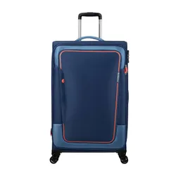 Большой расширяемый чемодан American Tourister Pulsonic-combat navy