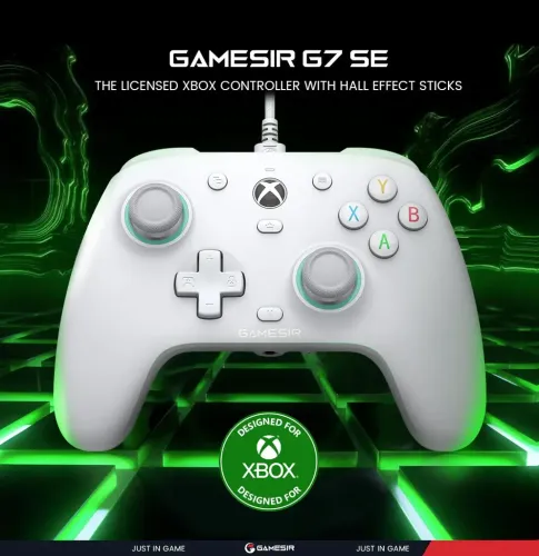 Проводной геймпад GameSir HRG2298 G7 SE для ПК, Xbox Белый