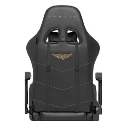 Fotel GAMVIS Phantom Large Pikowany Czarny (złote elementy)