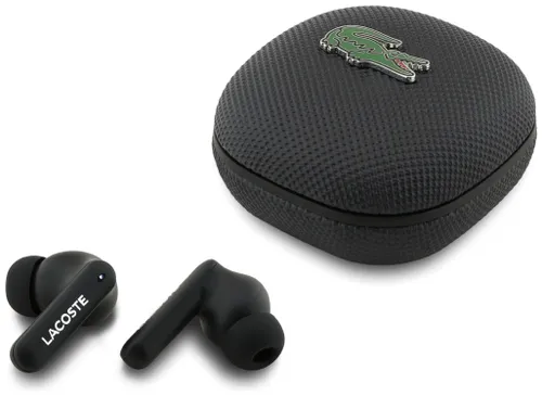 Słuchawki dokanałowe LACOSTE Iconic Petit Pique Czarny