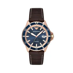 Emporio Armani Diver Saati Ar11556 Donanma / Kahverengi