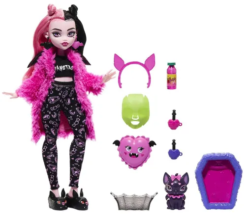 Lalka MONSTER HIGH Piżama Party Draculaura HKY66