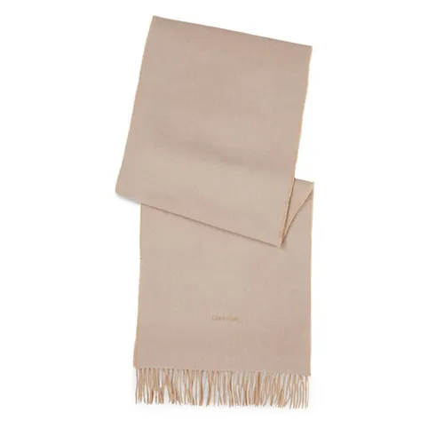 Calvin Klein Franjuri două tonuri eșarfă 40x200 K60k611111 Doeskin PBP