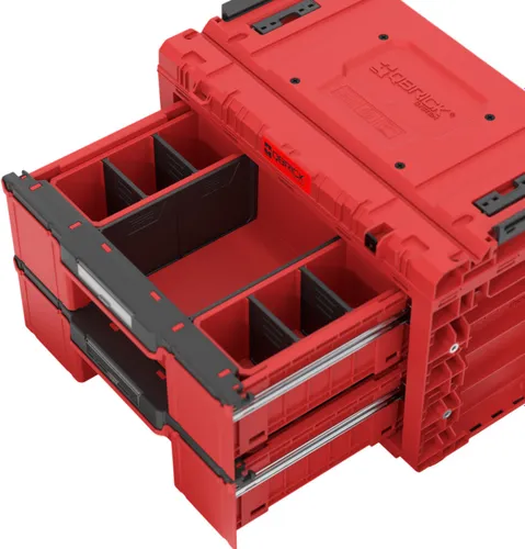 Skrzynka narzędziowa QBRICK System Prime Drawer 2 Toolbox Expert Red Ultra HD Custom
