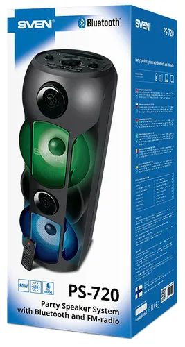 Głośnik mobilny SVEN PS-720 Radio FM Czarny