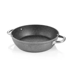 TESCOMA i-Premium Stone głęboka 28 cm - patelnia nieprzywierająca z dwoma uchwytami