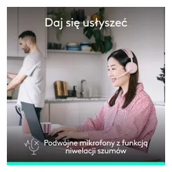 Słuchawki LOGITECH Zone Wireless 2 ES Bezprzewodowe, Nauszne, ANC Różowy