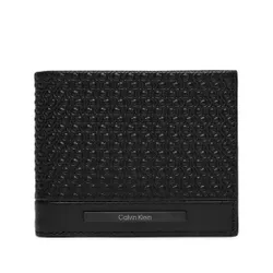 Большой мужской кошелек Calvin Klein Modern Bar Bifold 5cc с монетой K50K511378 Black Nano Mono 0GL