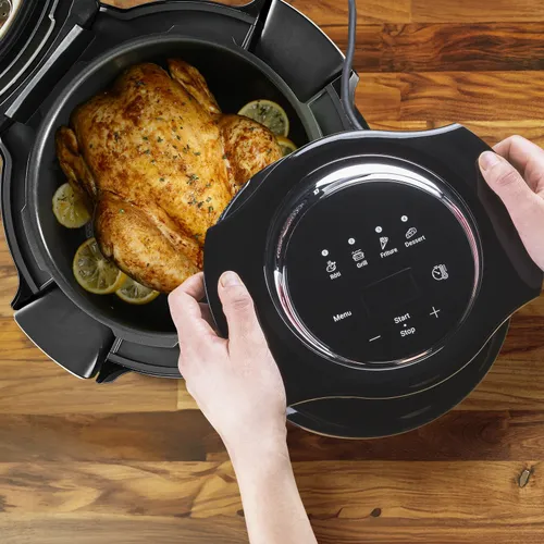 Multicooker TEFAL Cook4me Touch Pro CY94X1F1 (Wi-Fi) z pokrywą do zapiekania Extra Crisp dającą funkcjonalność AirFryera