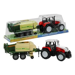 Duży Traktor Z Maszyną 65Cm Ruchome Elementy Napęd Prasa Do Słomy 2 Kolory
