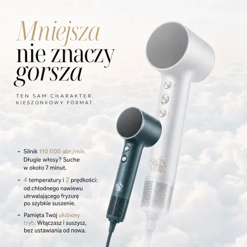 Suszarka do włosów SkinVibe Nova PlasmaGo Zimny nawiew 1100W 2 prędkości 4 temperatury Eggplant