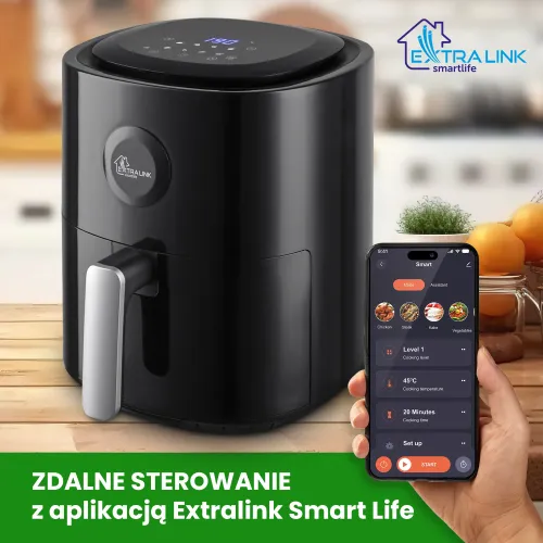 Air Fryer Frytkownica beztłuszczowa EXTRALINK SJ-400 4l Wi-Fi programator czasowy