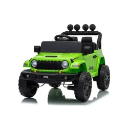 Auto Na Akumulator Jeep Rubicon 2X200W 24V Eva Skóra LED Pilot Radio MP3