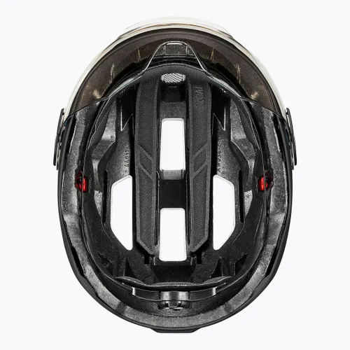 Kask rowerowy UVEX Stride Visor black matt/litemirror silver