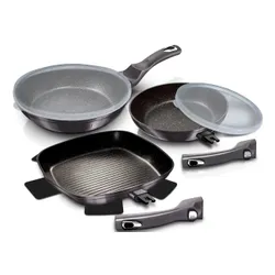 Zestaw patelni BERLINGER HAUS Metallic Line Carbon Pro Edition BH-7048 (5 elementów)