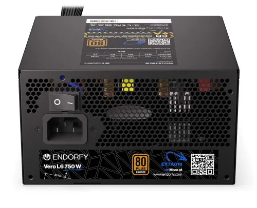 Zasilacz Endorfy Vero L6 750W 80+ Bronze Czarny