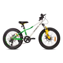 Rower dziecięcy SUN BABY Verdant Calix 20 dla chłopca Biało-zielono-żółty