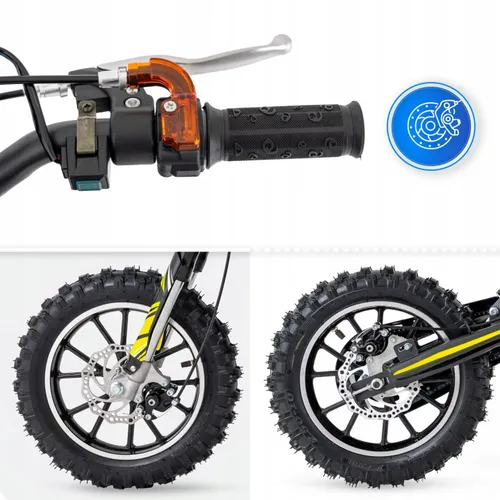 Motocykl spalinowy 49CC cross dla dzieci e-start motor motorek LED 35km/h