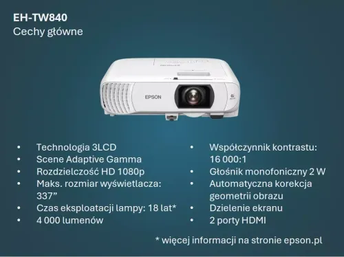 Projektor Epson EH-TW840 3LCD Full HD