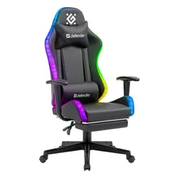 Fotel DEFENDER Watcher RGB Czarny
