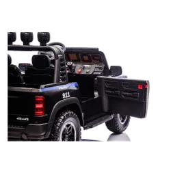 Auto Na Akumulator Dla Dzieci Dodge Ram Policja Zb629-F 4X4 LED Eva Skóra