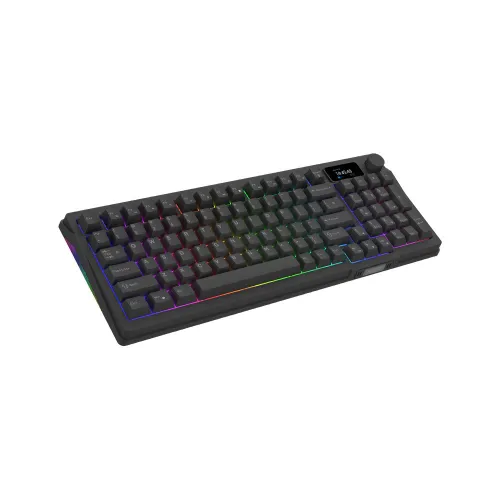 Klawiatura gamingowa Aqirys Atria AQIRYS White Linear przewodowa mechaniczna podświetlana czarna