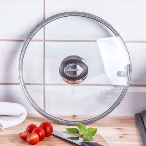 TESCOMA Presto 24 cm - pokrywka do odcedzania szklana