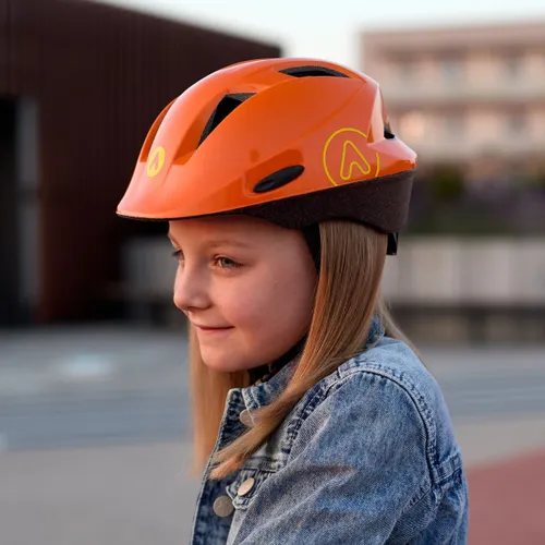 Kask rowerowy dziecięcy ATTABO Hinge pomarańczowy