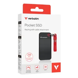 Dysk VERBATIM Pocket 256GB SSD Czarno-czerwony