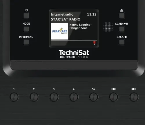 Radioodbiornik TechniSat DigitRadio 570 CD IR Radio FM DAB+ Internetowe Bluetooth Czarny