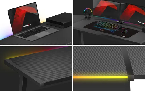 Biurko gamingowe HUZARO Hero 6.0 RGB Czarny