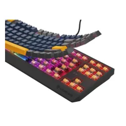 Klawiatura mechaniczna Genesis Thor 230 TKL Naval Blue Positive US RGB Outemu Panda Szary
