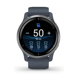 Умные часы Garmin Venu 2 GPS серебристо-темно-синий