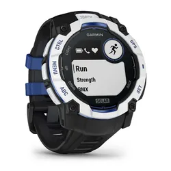 Smartwatch GARMIN Instinct 3 50mm Solar Biały + pasek czarno-niebieski