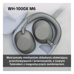 Słuchawki bezprzewodowe Sony WH-1000XM6 ANC Nauszne Bluetooth 5.3 Oliwkowy